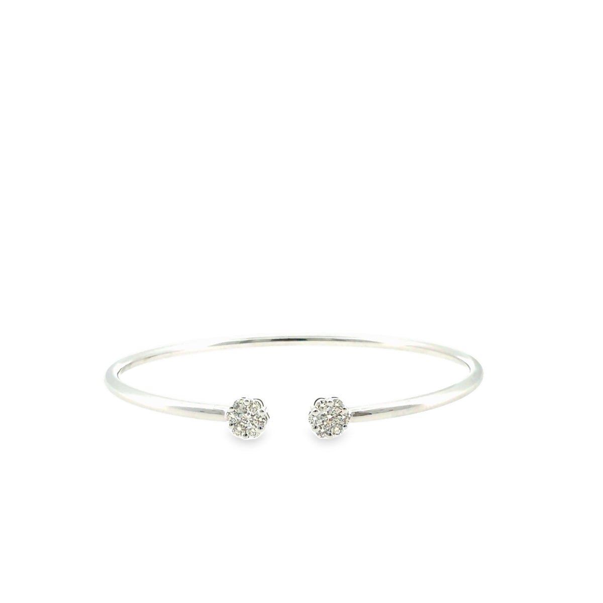 The Frost Line Bangle, 0.50ct Diamond, 14K White Gold by Benji Designs, view 5