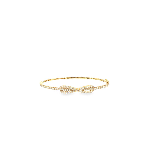 The Golden Embrace Bangle, 1.25ct Diamond, 14K Yellow Gold by Benji Designs, view 1