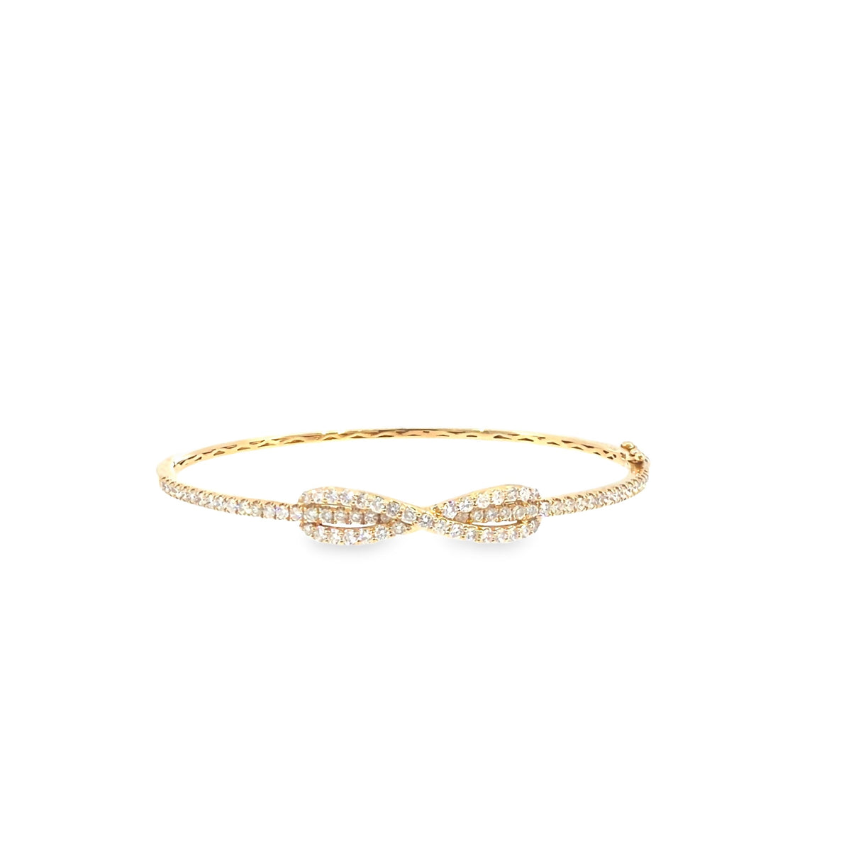 The Golden Embrace Bangle, 1.25ct Diamond, 14K Yellow Gold by Benji Designs, view 2