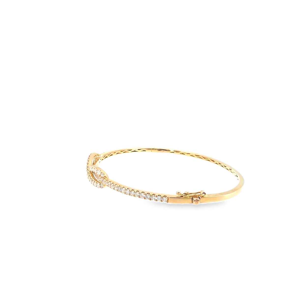 The Golden Embrace Bangle, 1.25ct Diamond, 14K Yellow Gold by Benji Designs, view 3
