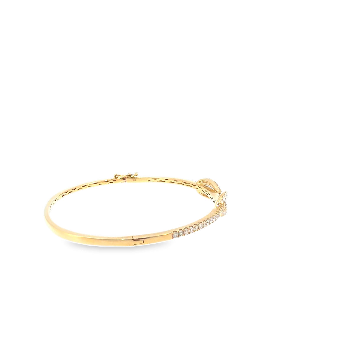The Golden Embrace Bangle, 1.25ct Diamond, 14K Yellow Gold by Benji Designs, view 5