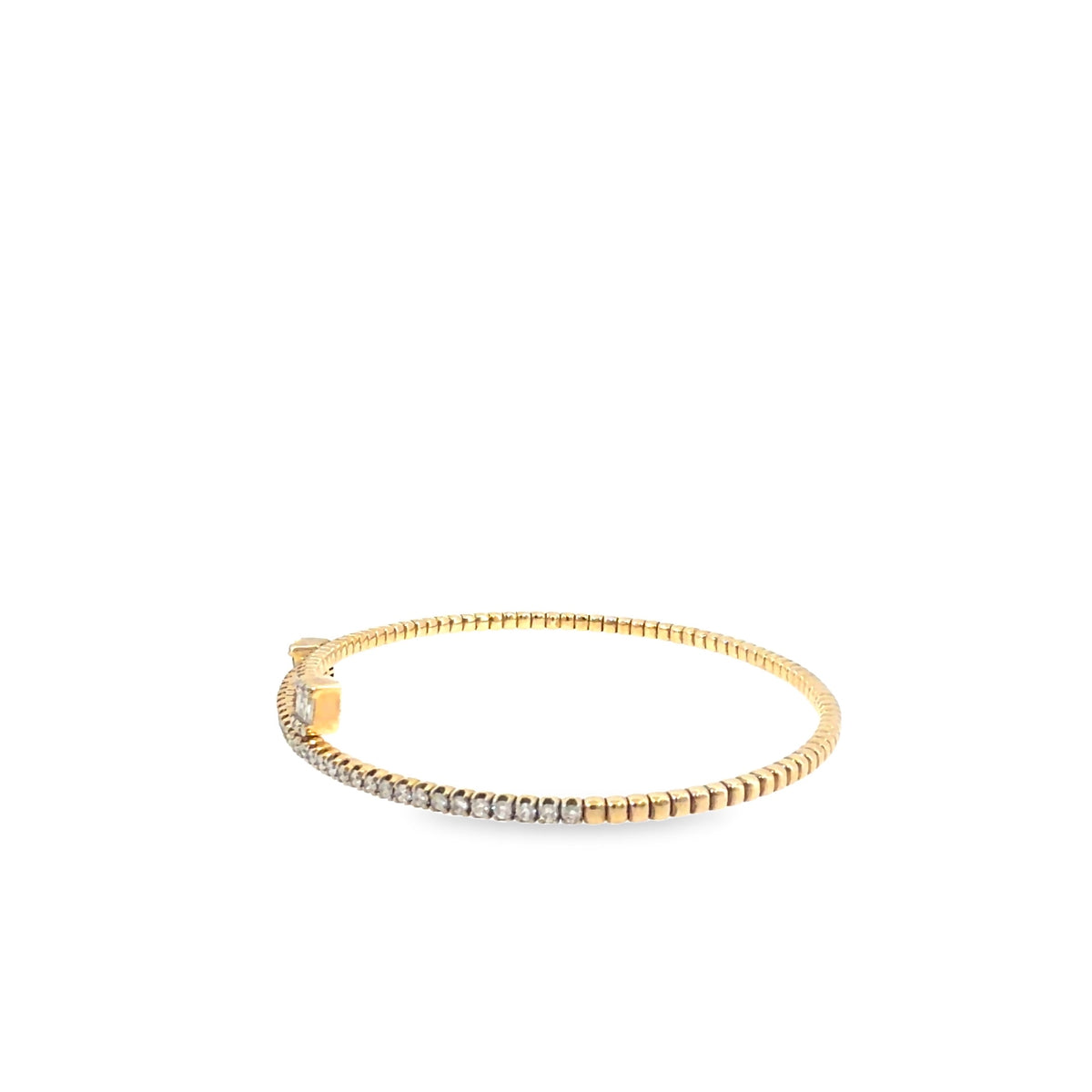 The Gilded Wrap Bangle, 1.33ct Diamond, 14K Yellow Gold by Benji Designs, view 3