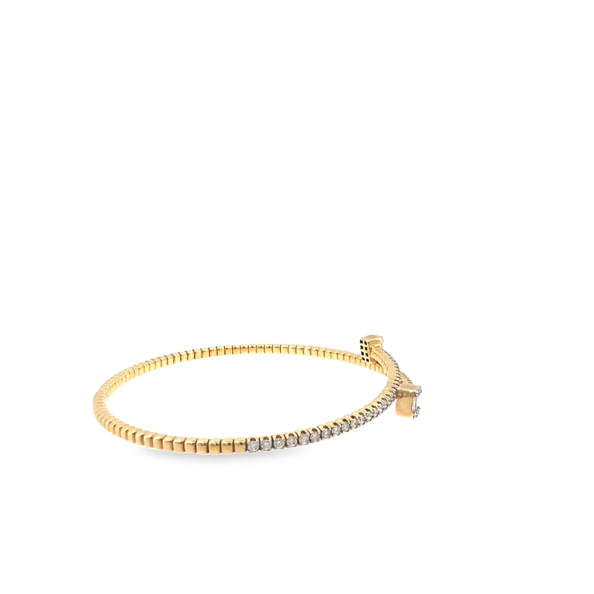 The Gilded Wrap Bangle, 1.33ct Diamond, 14K Yellow Gold by Benji Designs, view 5