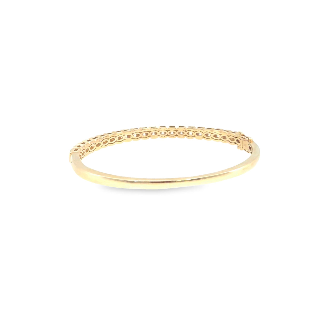 The Mirror Row Bangle, 3.00ct Emerald-Cut Diamond, 14K Yellow Gold by Benji Designs, view 4