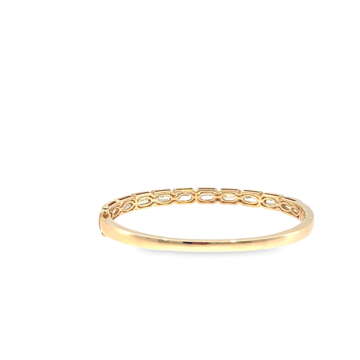 The Grand Salon Bangle, 8.00ct Emerald-Cut Diamond, 14K Yellow Gold by Benji Designs, view 4