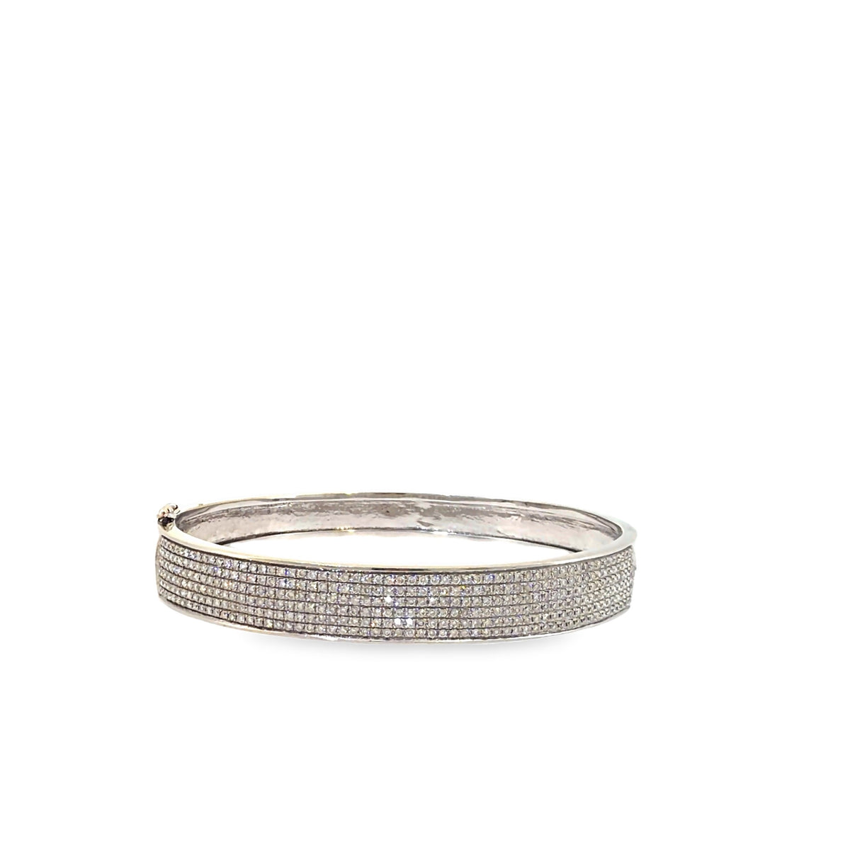 The Moonlit Line Bangle, 3.00ct Diamond, 14K White Gold by Benji Designs, view 2
