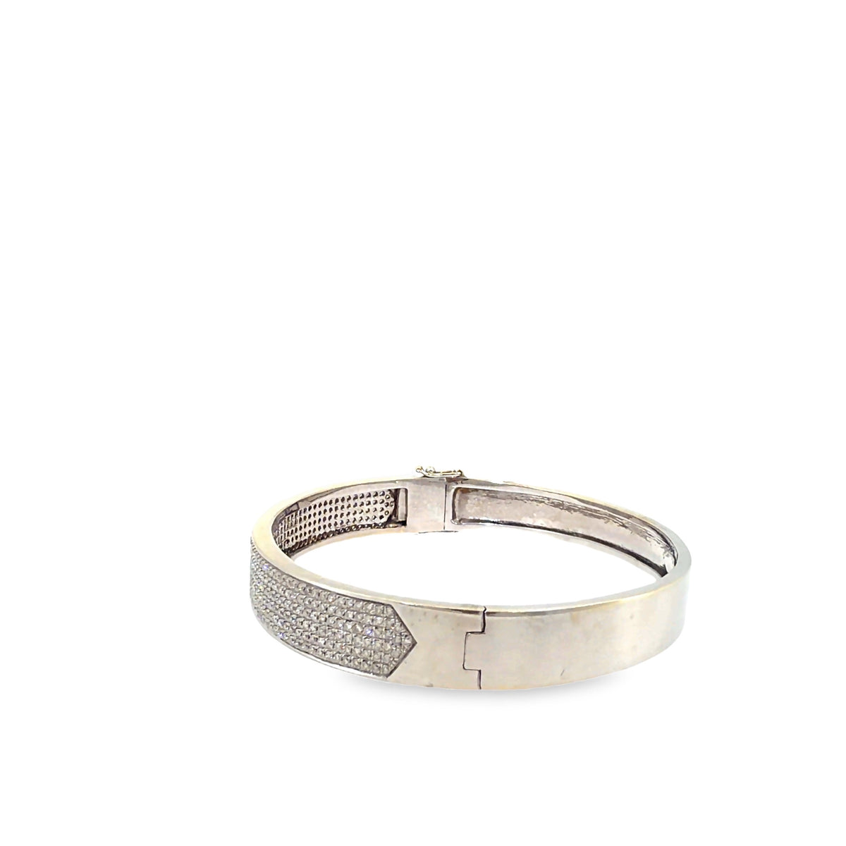 The Moonlit Line Bangle, 3.00ct Diamond, 14K White Gold by Benji Designs, view 3