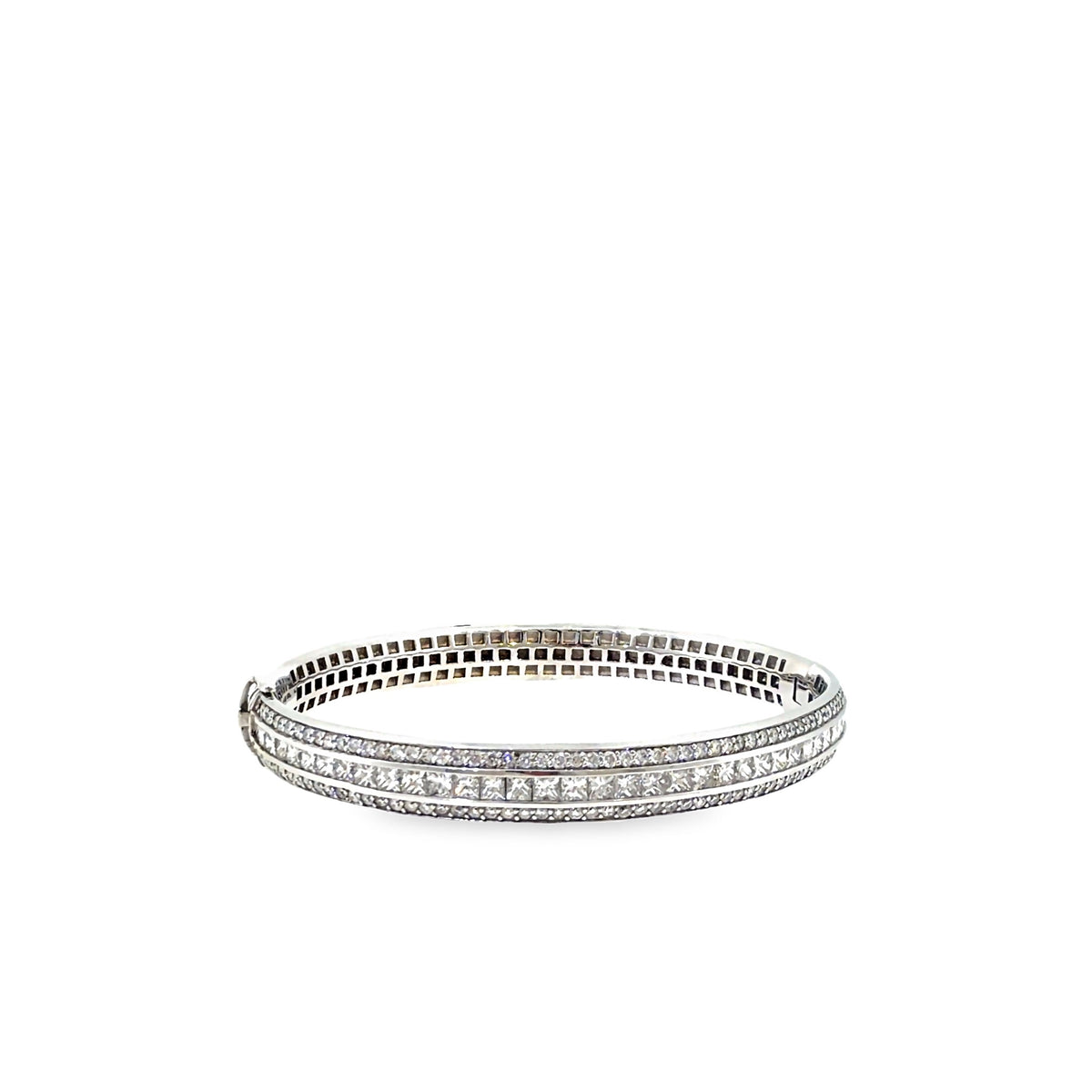 The Ice Palace Bangle, 4.00ct Diamond, 18K White Gold by Benji Designs, view 2