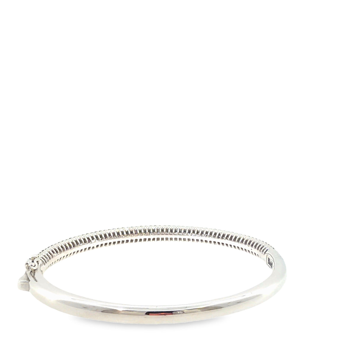 The Winter Light Bangle, 3.20ct Diamond, 14K White Gold by Benji Designs, view 4