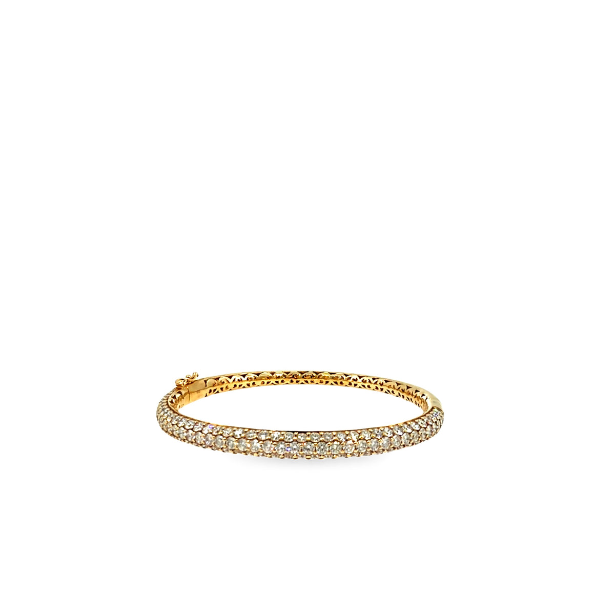 The Golden Radiance Bangle, 6.00ct Diamond, 14K Yellow Gold by Benji Designs, view 1