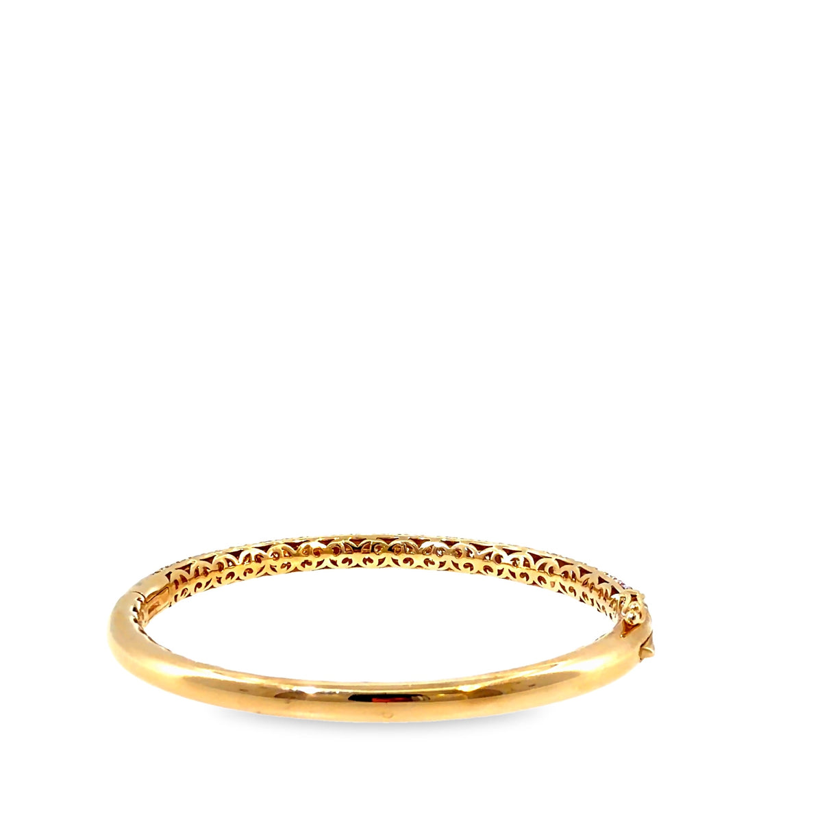 The Golden Radiance Bangle, 6.00ct Diamond, 14K Yellow Gold by Benji Designs, view 4