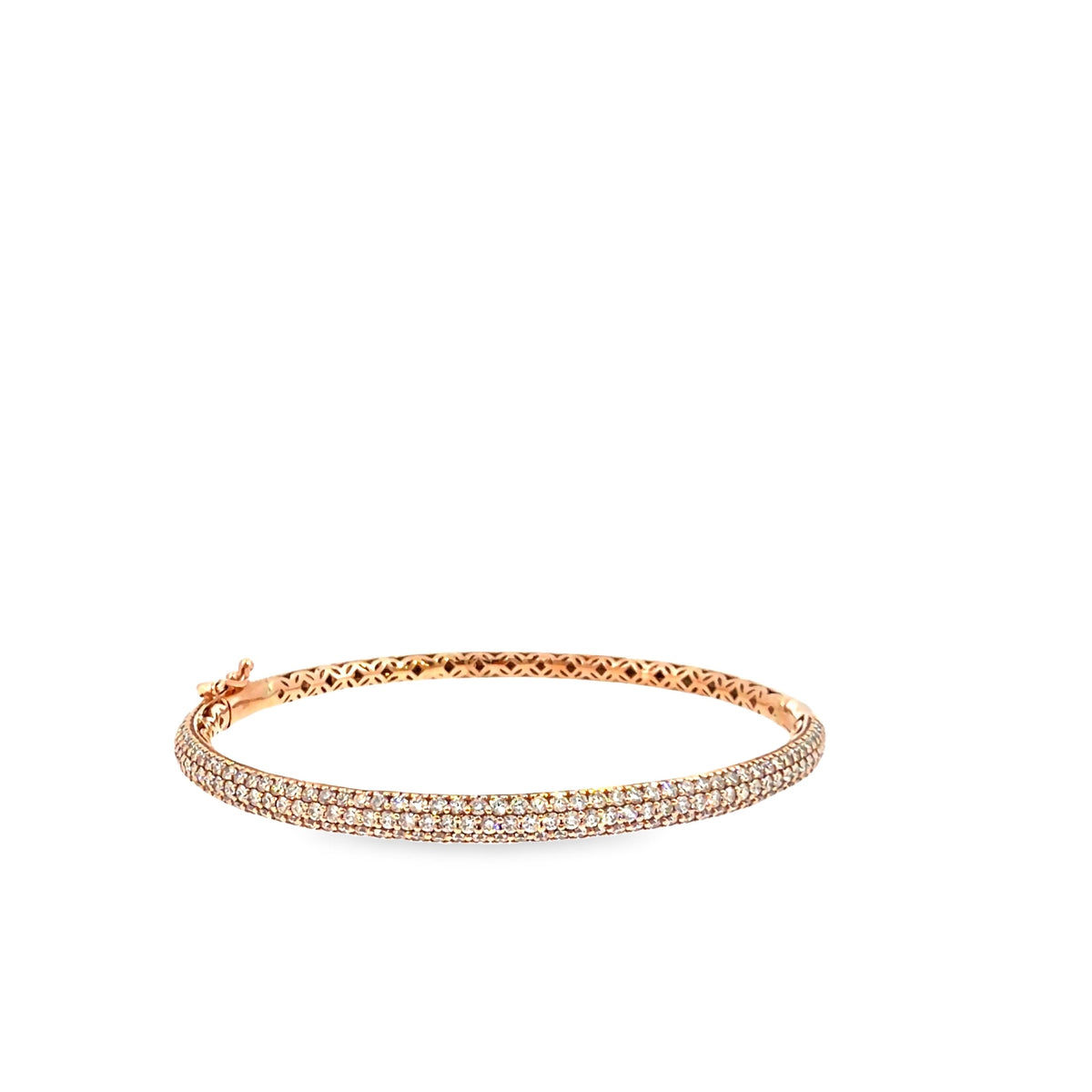 The Petal Glow Bangle, 3.00ct Diamond, 14K Rose Gold by Benji Designs, view 2