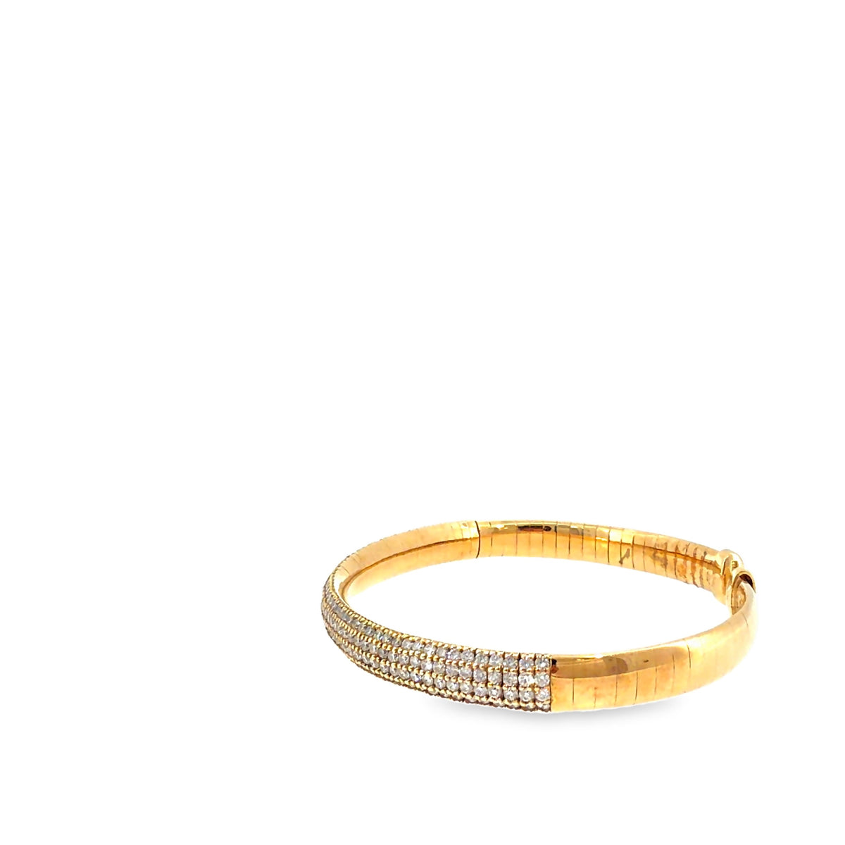 The Golden Hour Bangle, 2.75ct Diamond, 18K Yellow Gold by Benji Designs, view 3