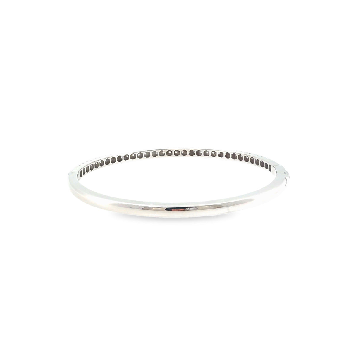 The Starlit Thread Bangle, 1.60ct Diamond, 14K White Gold by Benji Designs, view 4