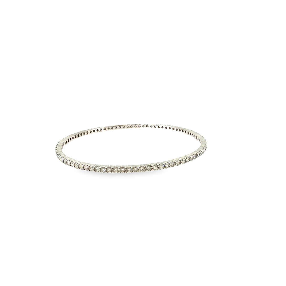 The Glacier Bangle, 5.00ct Diamond, 14K White Gold by Benji Designs, view 1