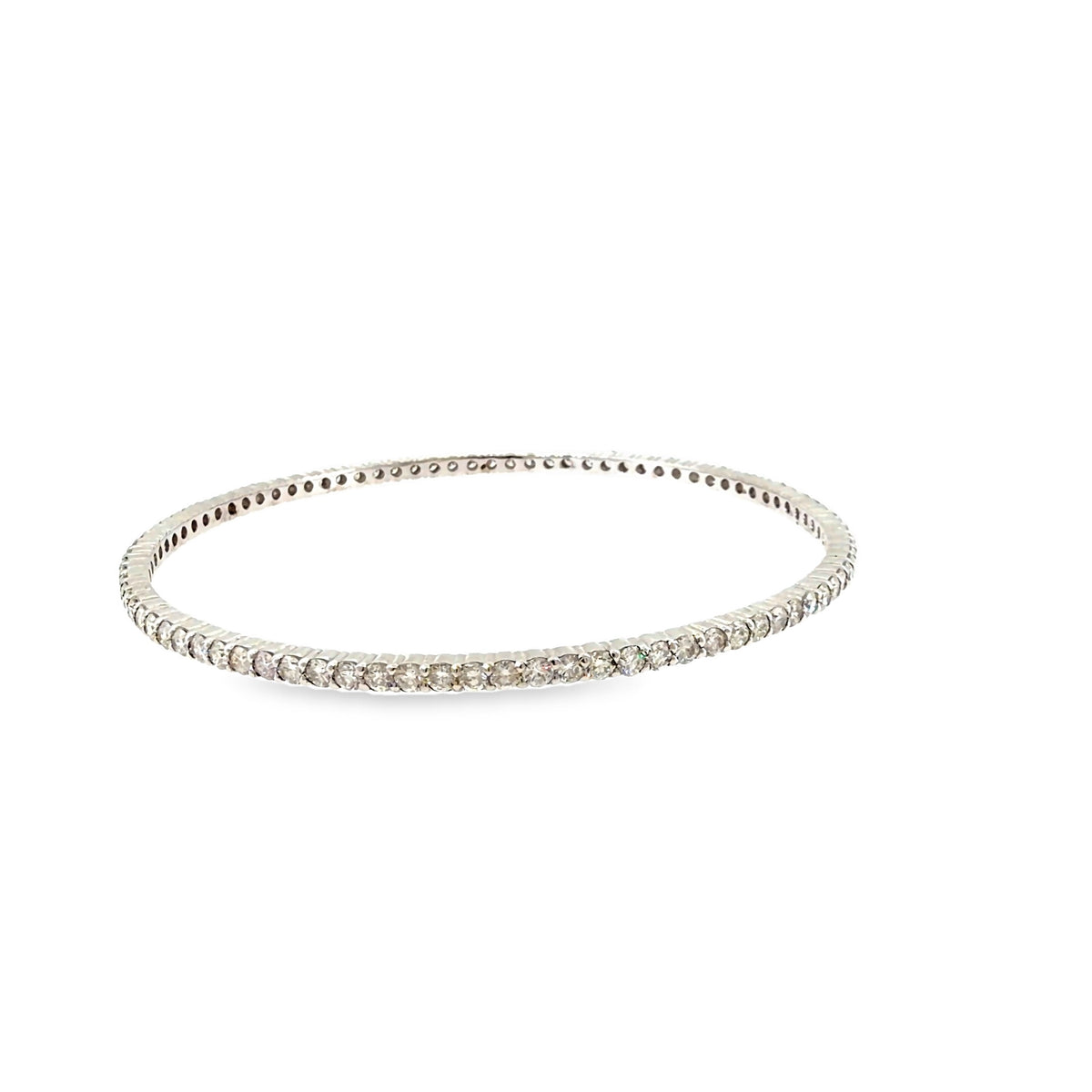 The Glacier Bangle, 5.00ct Diamond, 14K White Gold by Benji Designs, view 2