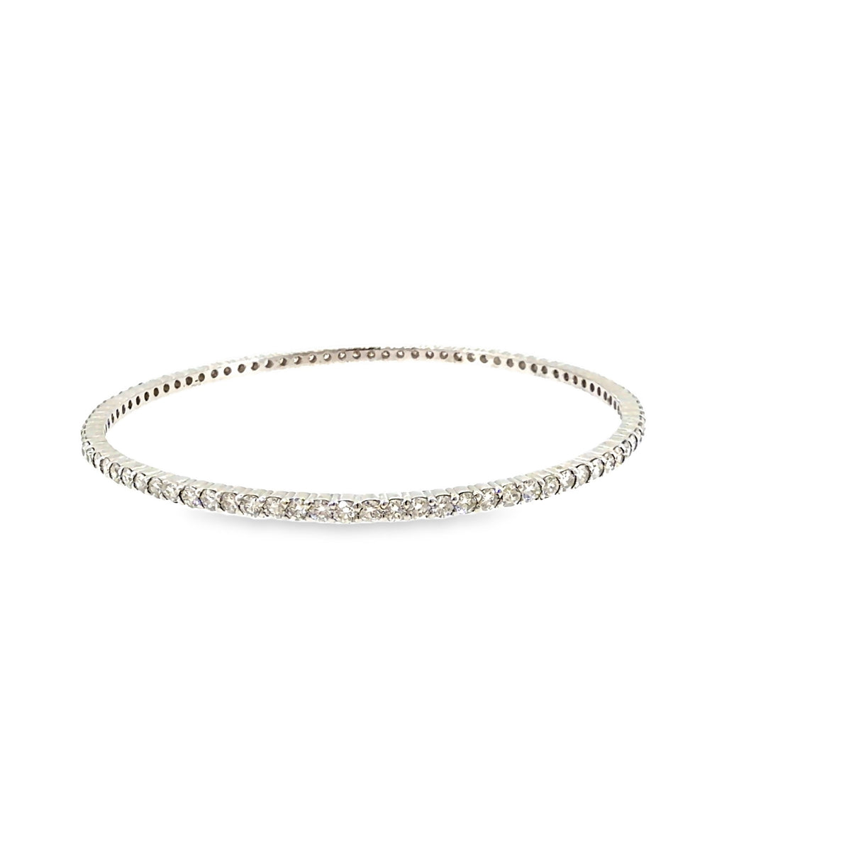 The Glacier Bangle, 5.00ct Diamond, 14K White Gold by Benji Designs, view 3