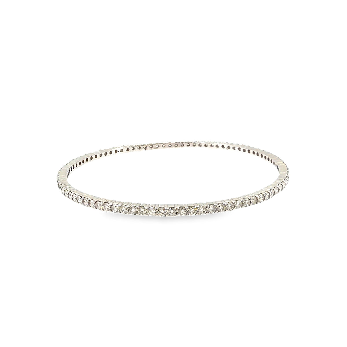 The Glacier Bangle, 5.00ct Diamond, 14K White Gold by Benji Designs, view 5