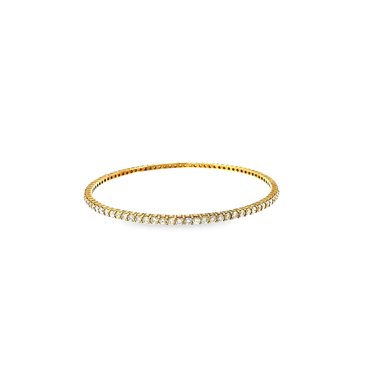The Solstice Bangle, 5.00ct Diamond, 14K Yellow Gold by Benji Designs, view 1