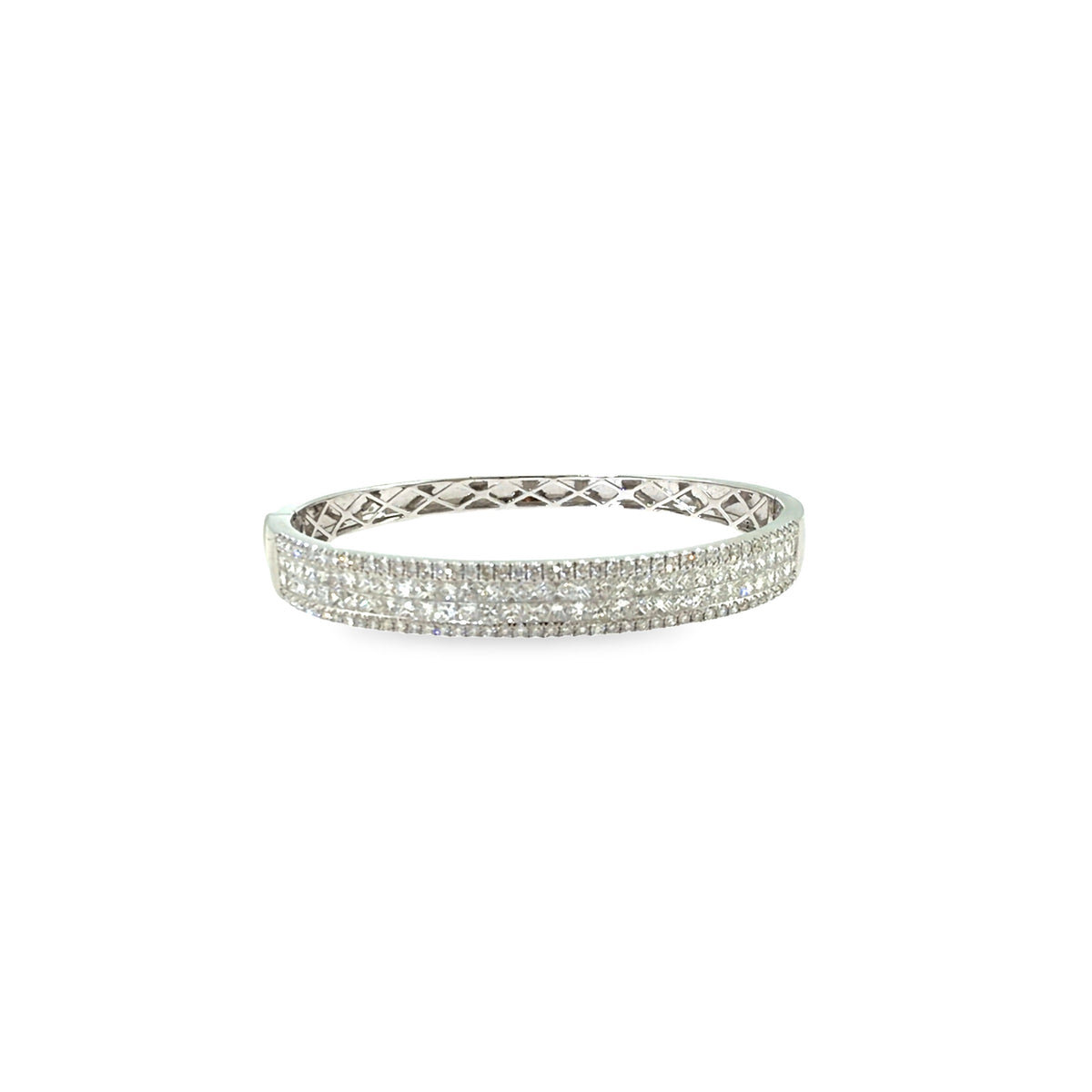 The Grand Duchess Bangle, 6.00ct Princess Diamond, Gold by Benji Designs, view 6