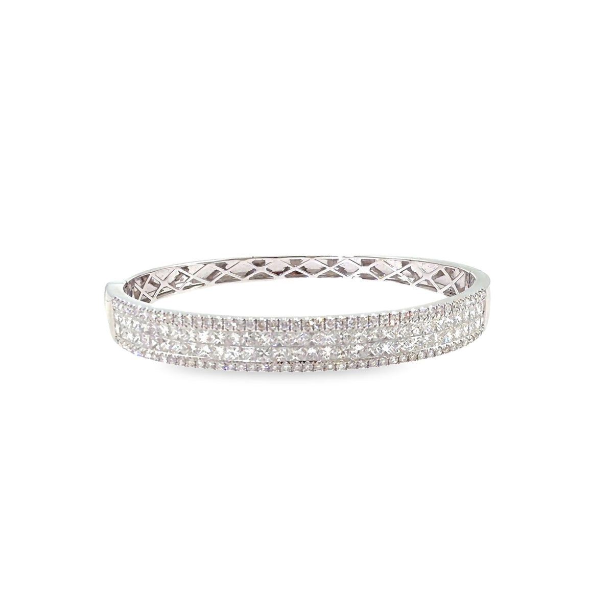 The Grand Duchess Bangle, 6.00ct Princess Diamond, Gold by Benji Designs, view 7