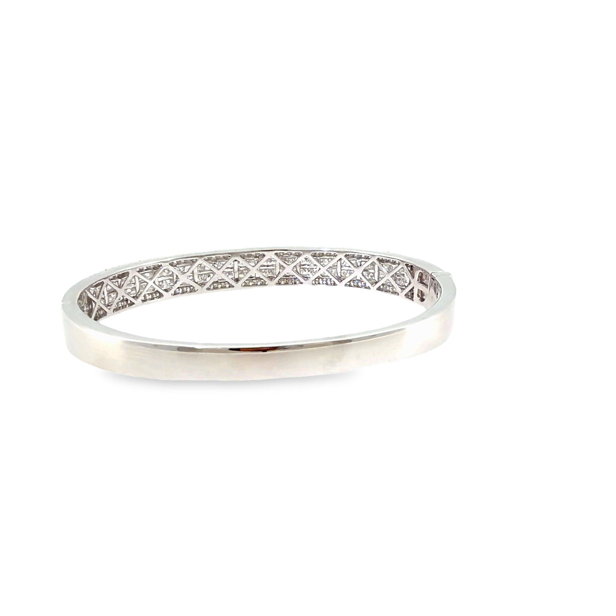 The Grand Duchess Bangle, 6.00ct Princess Diamond, Gold by Benji Designs, view 9