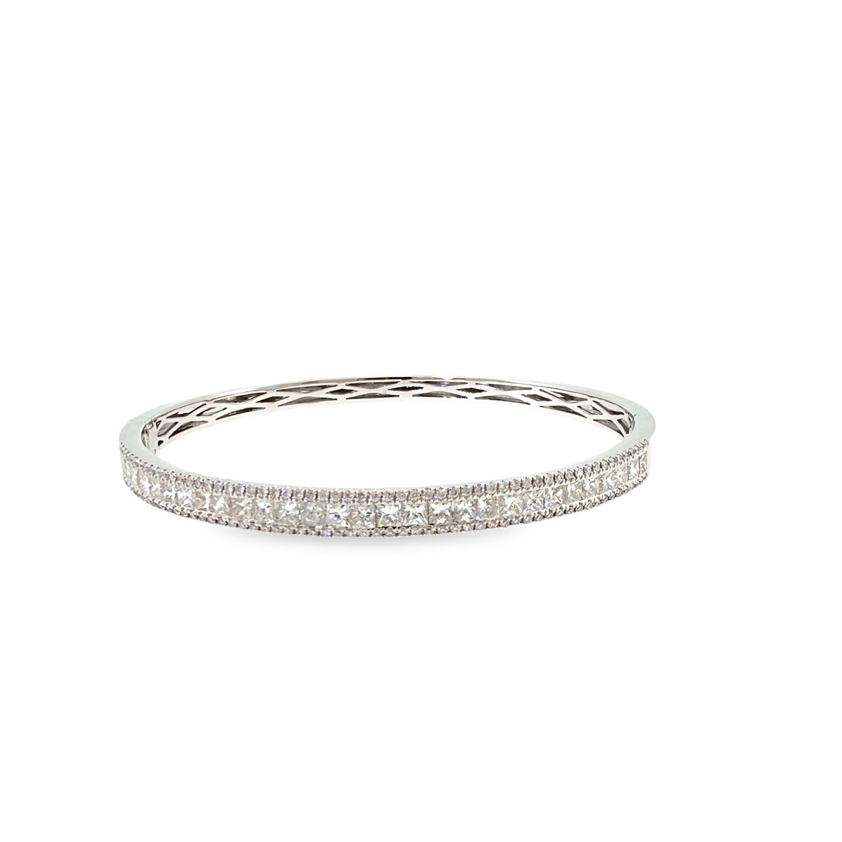 The Starlight Parade Bangle, 4.02ct Diamond, 14K White Gold by Benji Designs, view 2