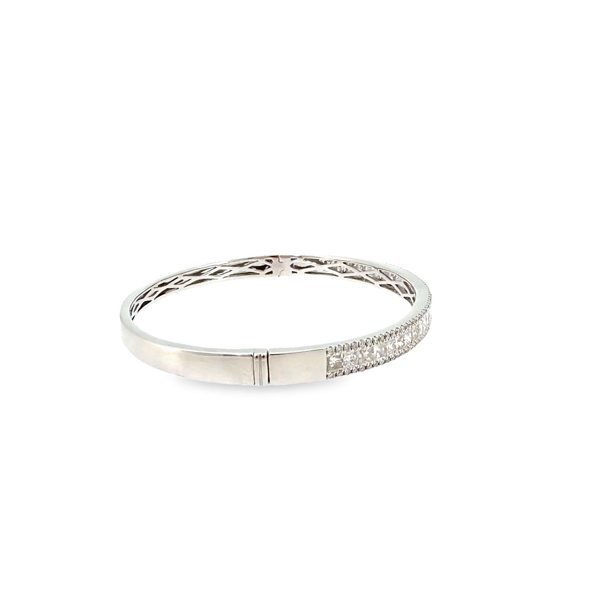The Starlight Parade Bangle, 4.02ct Diamond, 14K White Gold by Benji Designs, view 5