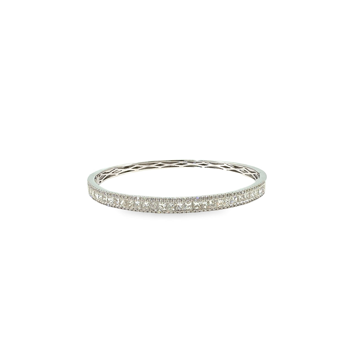 The Starlight Parade Bangle, 4.02ct Diamond, 14K White Gold by Benji Designs, view 1