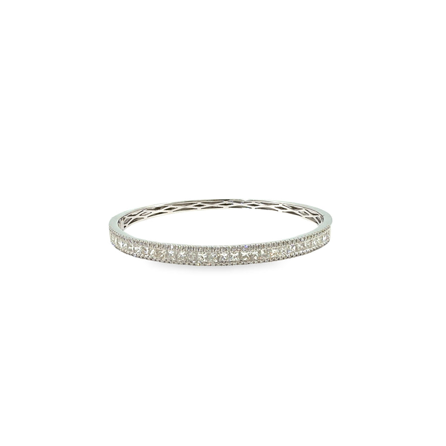 The Starlight Parade Bangle, 4.02ct Diamond, 14K White Gold by Benji Designs, view 1