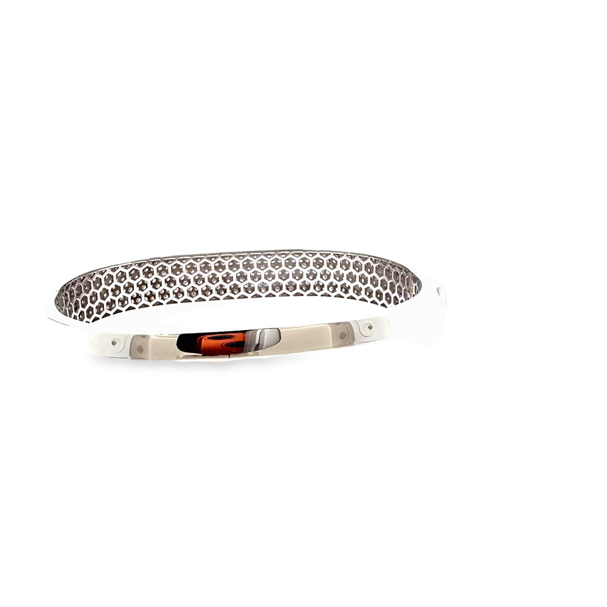 The Eternal Glow Bangle, 4.00ct Diamond, 14K White Gold by Benji Designs, view 4