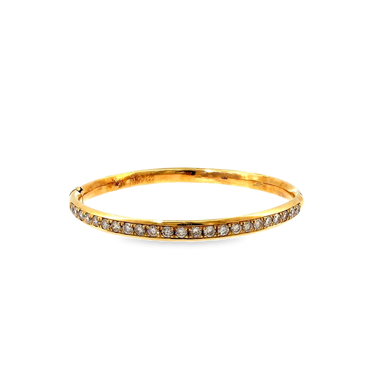 The Sun Drop Bangle, 1.90ct Diamond, 18K Yellow Gold by Benji Designs, view 2