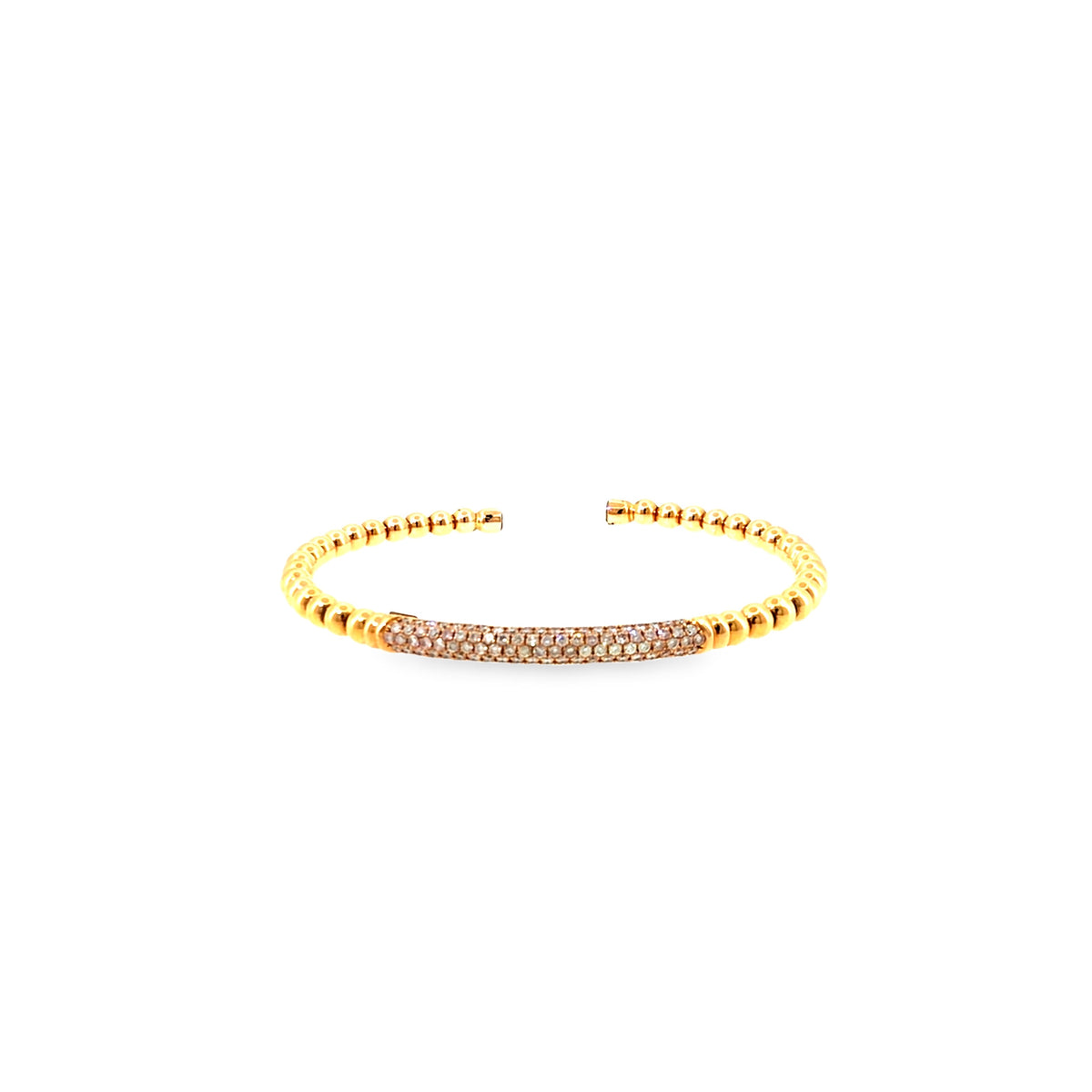 The Rose Whisper Bangle, 0.90ct Diamond, 18K Rose Gold by Benji Designs, view 1