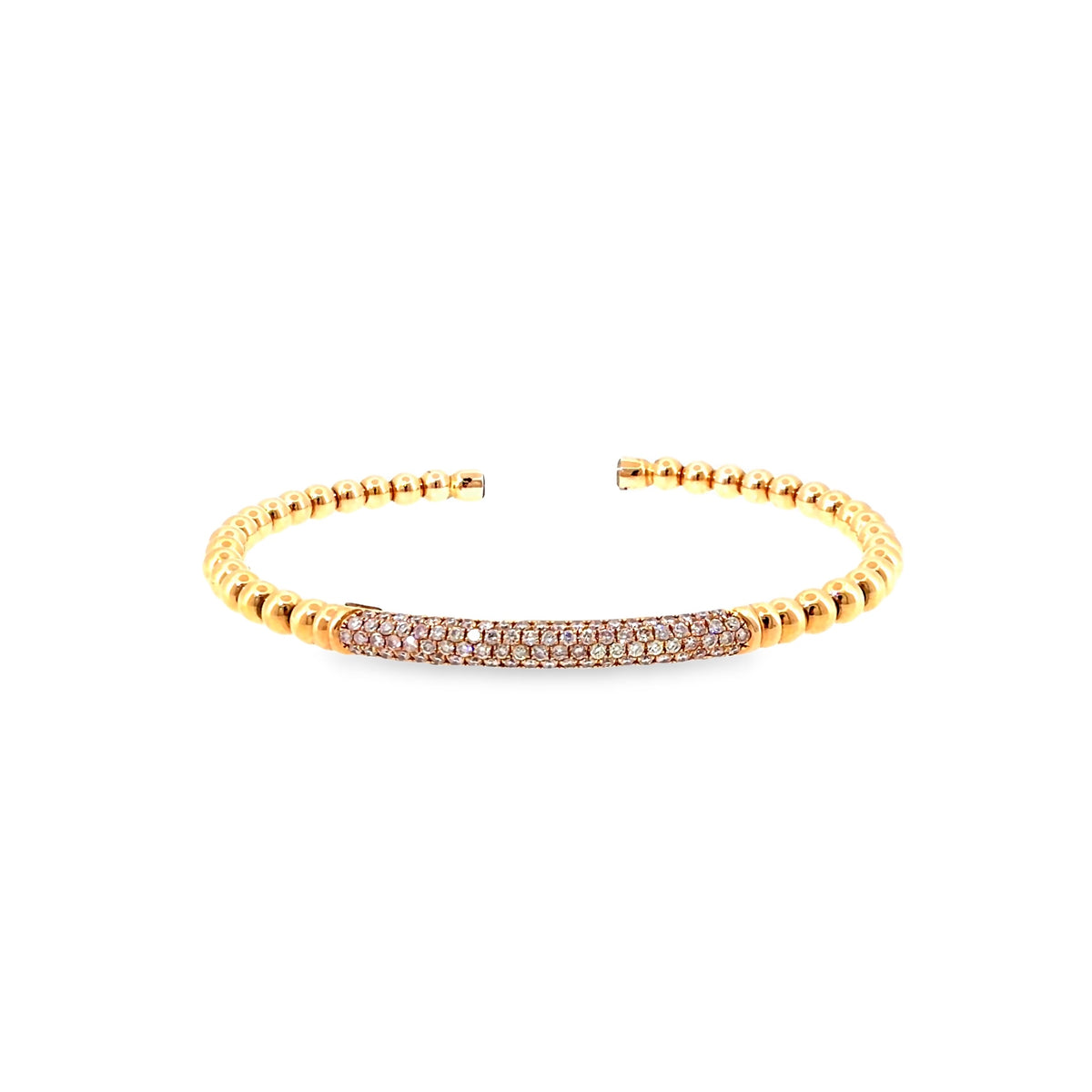 The Rose Whisper Bangle, 0.90ct Diamond, 18K Rose Gold by Benji Designs, view 2