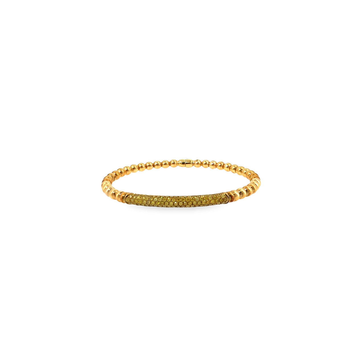 The Honey Glow Bangle, 1.10ct Fancy Yellow Diamond, 18K Yellow Gold by Benji Designs, view 1