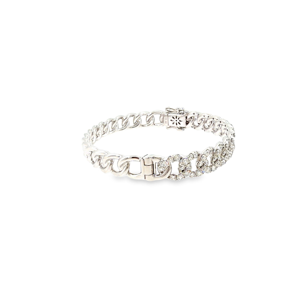 The Moonbeam Bangle, 3.50ct Diamond, 14K White Gold by Benji Designs, view 5