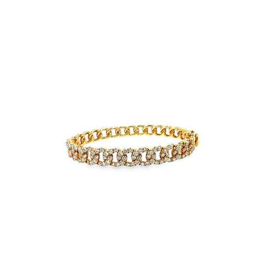 The Sunbeam Bangle, 3.50ct Diamond, 14K Yellow Gold by Benji Designs, view 1