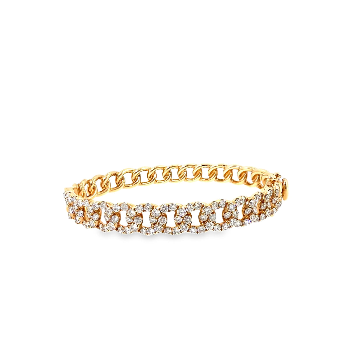 The Sunbeam Bangle, 3.50ct Diamond, 14K Yellow Gold by Benji Designs, view 2
