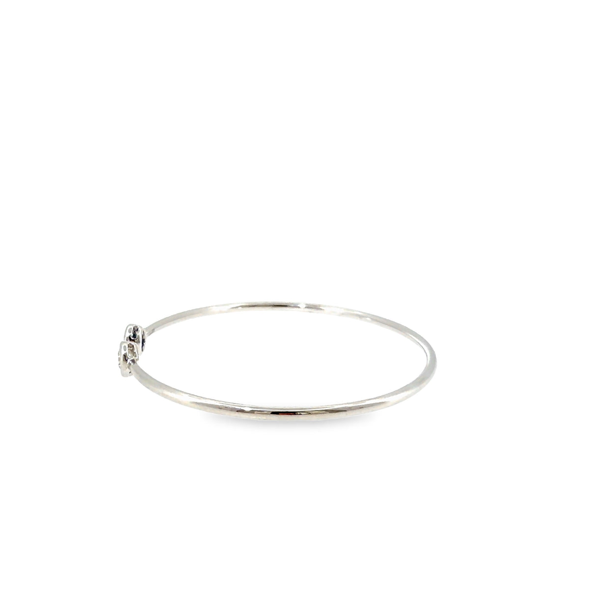 The Midnight Duo Bangle, 0.83ct Sapphire & Diamond, 14K White Gold by Benji Designs, view 3