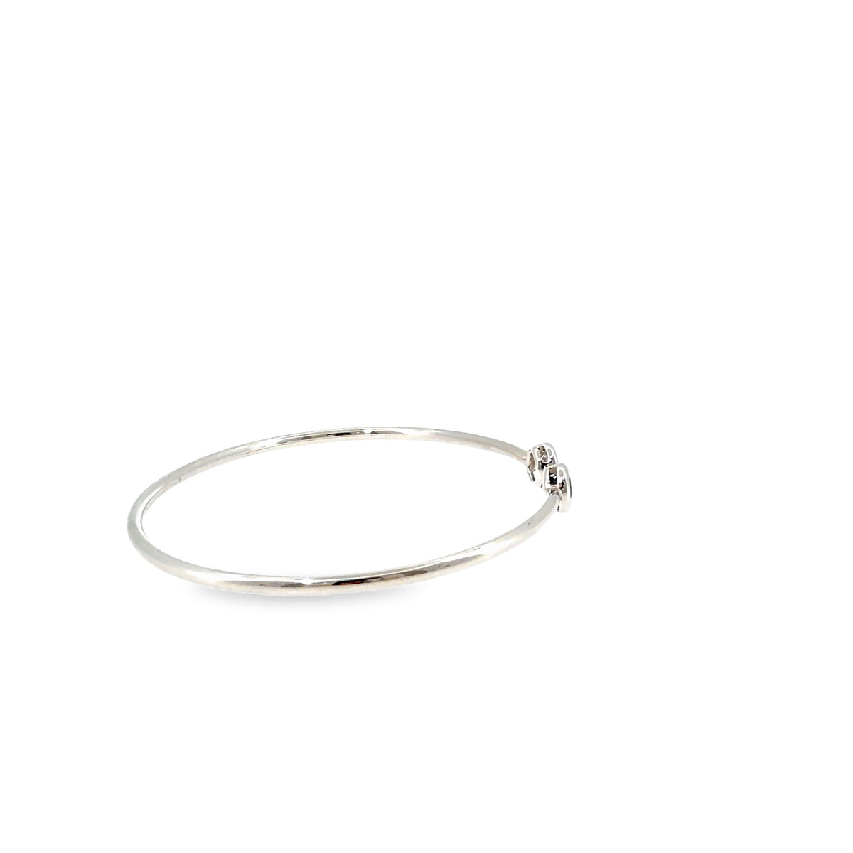 The Midnight Duo Bangle, 0.83ct Sapphire & Diamond, 14K White Gold by Benji Designs, view 5