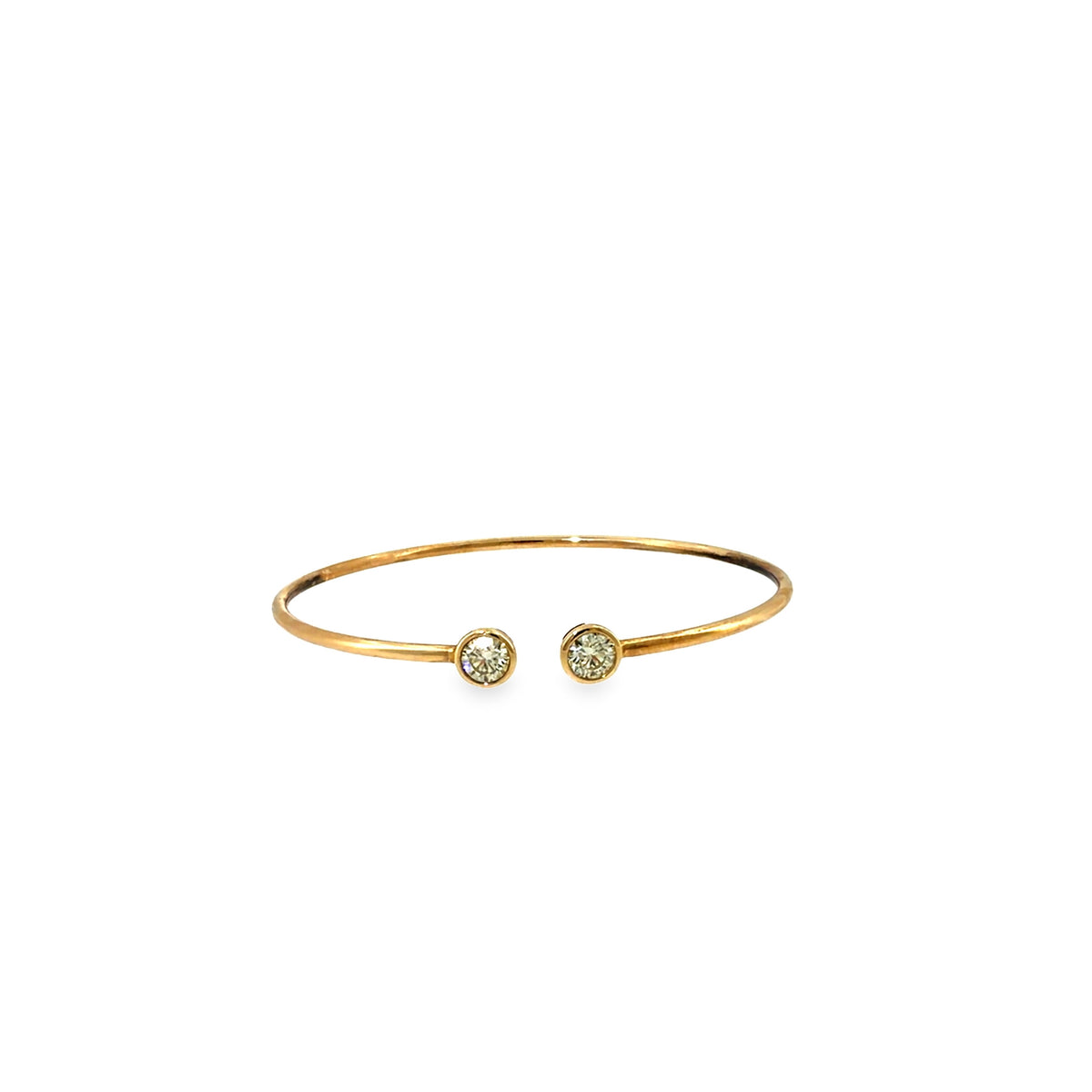 The Golden Pair Bangle, 1.00ct Diamond, 14K Yellow Gold by Benji Designs, view 1