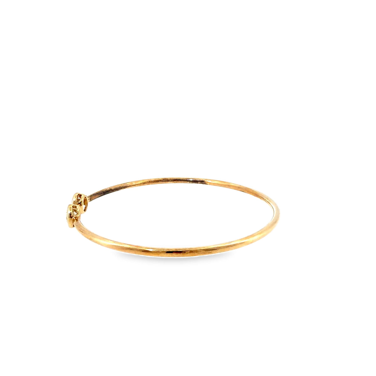 The Golden Pair Bangle, 1.00ct Diamond, 14K Yellow Gold by Benji Designs, view 3