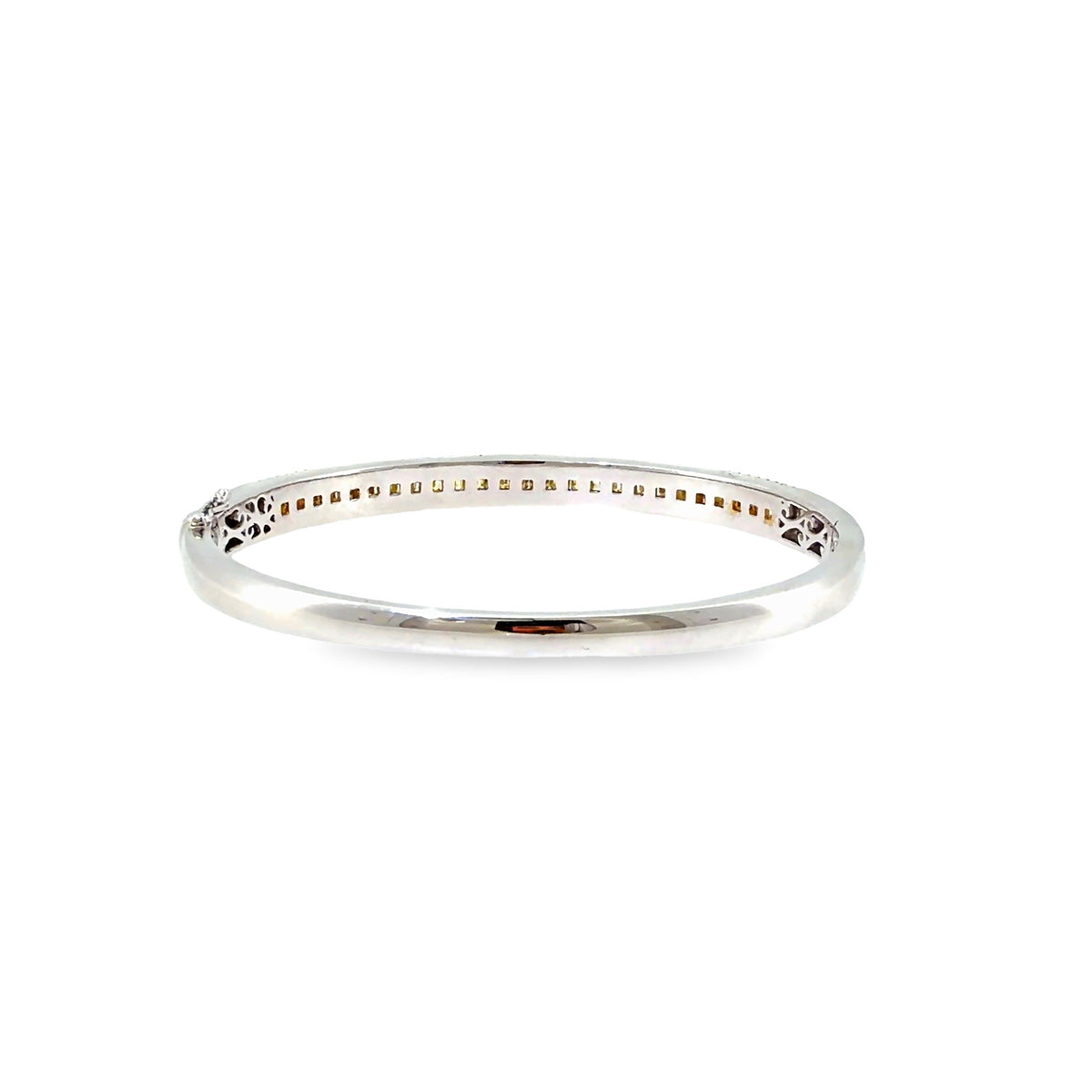 The Canary Crown Bangle, 4.80ct Yellow Diamond, 18K White Gold by Benji Designs, view 4
