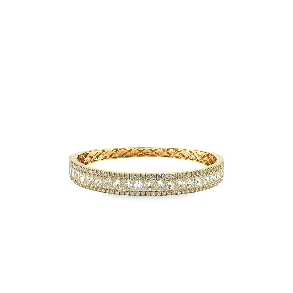 The Golden Empress Bangle, 10.02ct Diamond, 14K Yellow Gold by Benji Designs, view 1