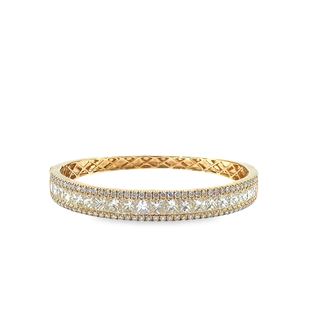 The Golden Empress Bangle, 10.02ct Diamond, 14K Yellow Gold by Benji Designs, view 2