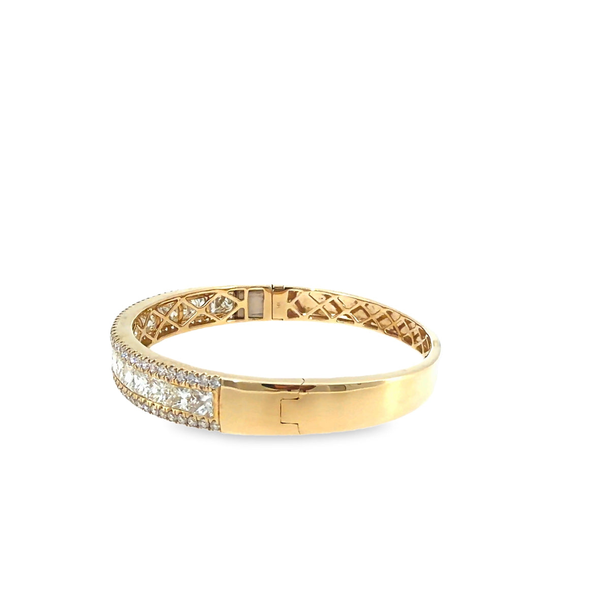The Golden Empress Bangle, 10.02ct Diamond, 14K Yellow Gold by Benji Designs, view 3