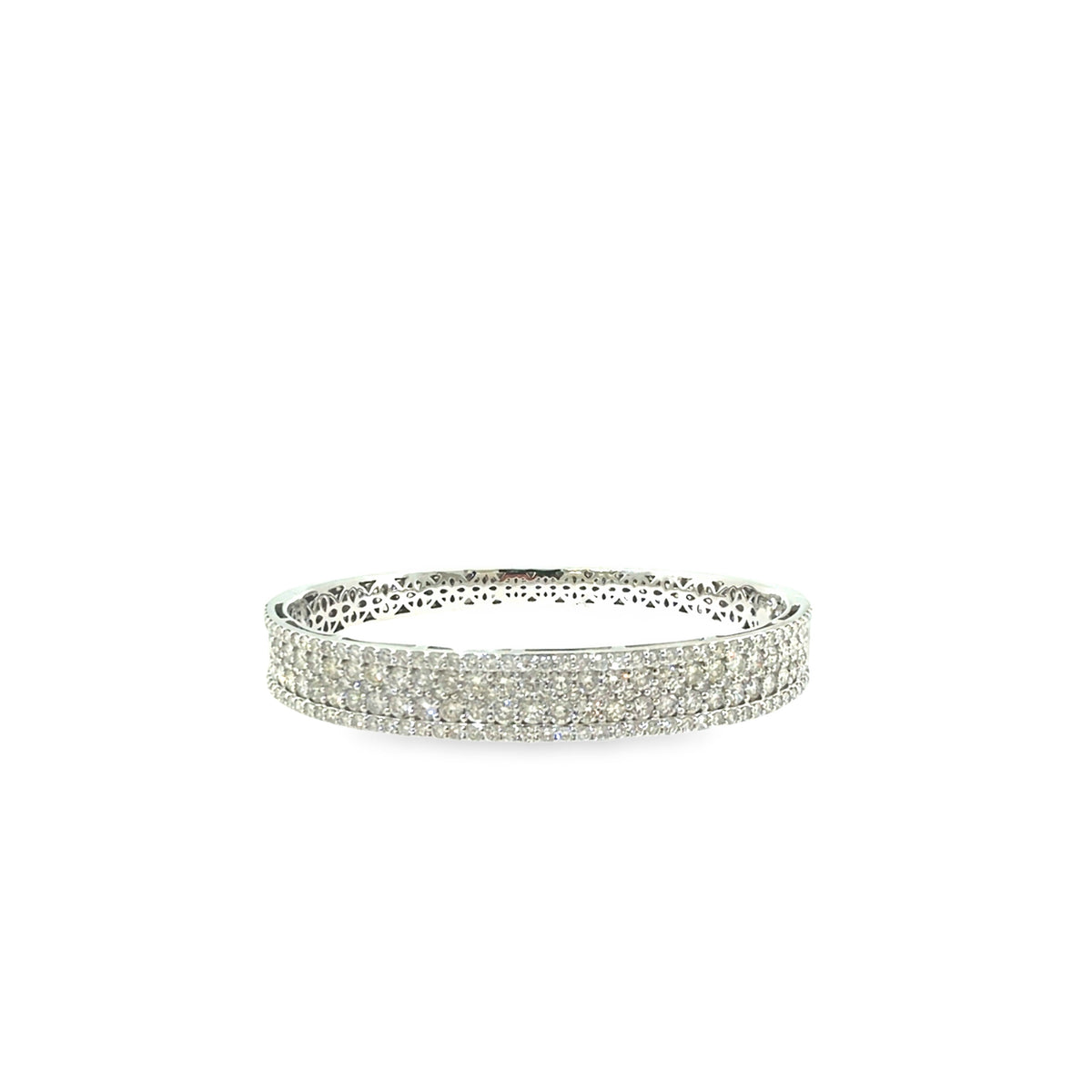 The Starfield Bangle, 6.50ct Diamond, 14K White Gold by Benji Designs, view 1