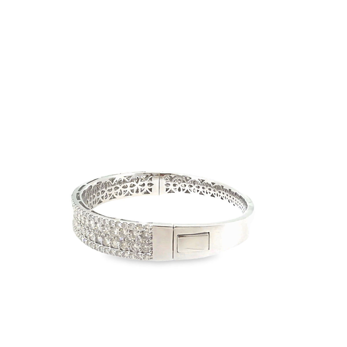 The Starfield Bangle, 6.50ct Diamond, 14K White Gold by Benji Designs, view 3