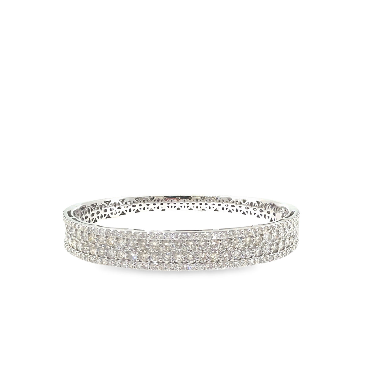 The Starfield Bangle, 6.50ct Diamond, 14K White Gold by Benji Designs, view 2