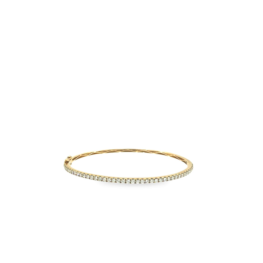 The Golden Thread Bangle, 1.00ct Diamond, 14K Yellow Gold by Benji Designs, view 1